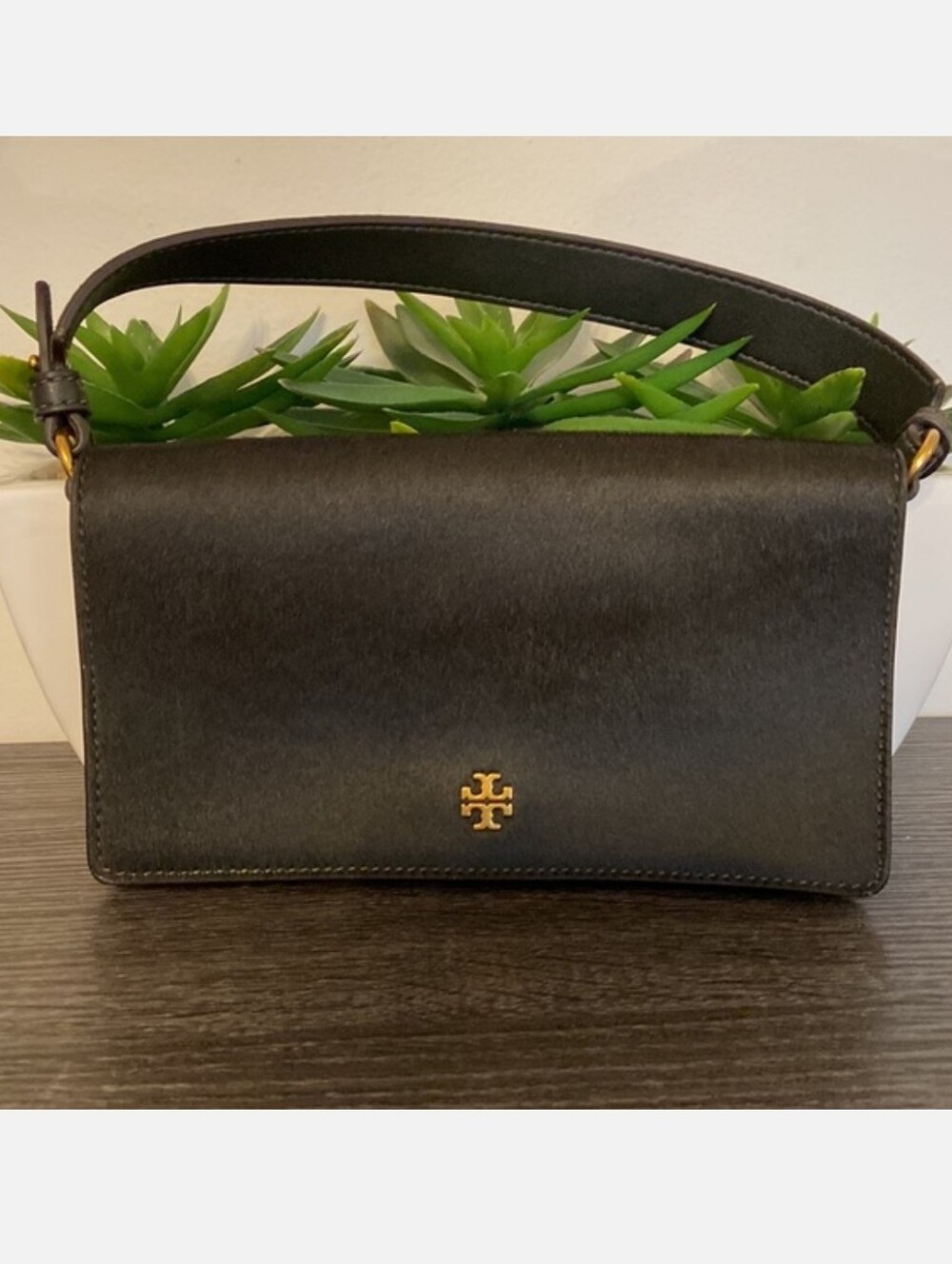 Tory Burch Black Crossbody with Gold Chain - Picture 3 of 7